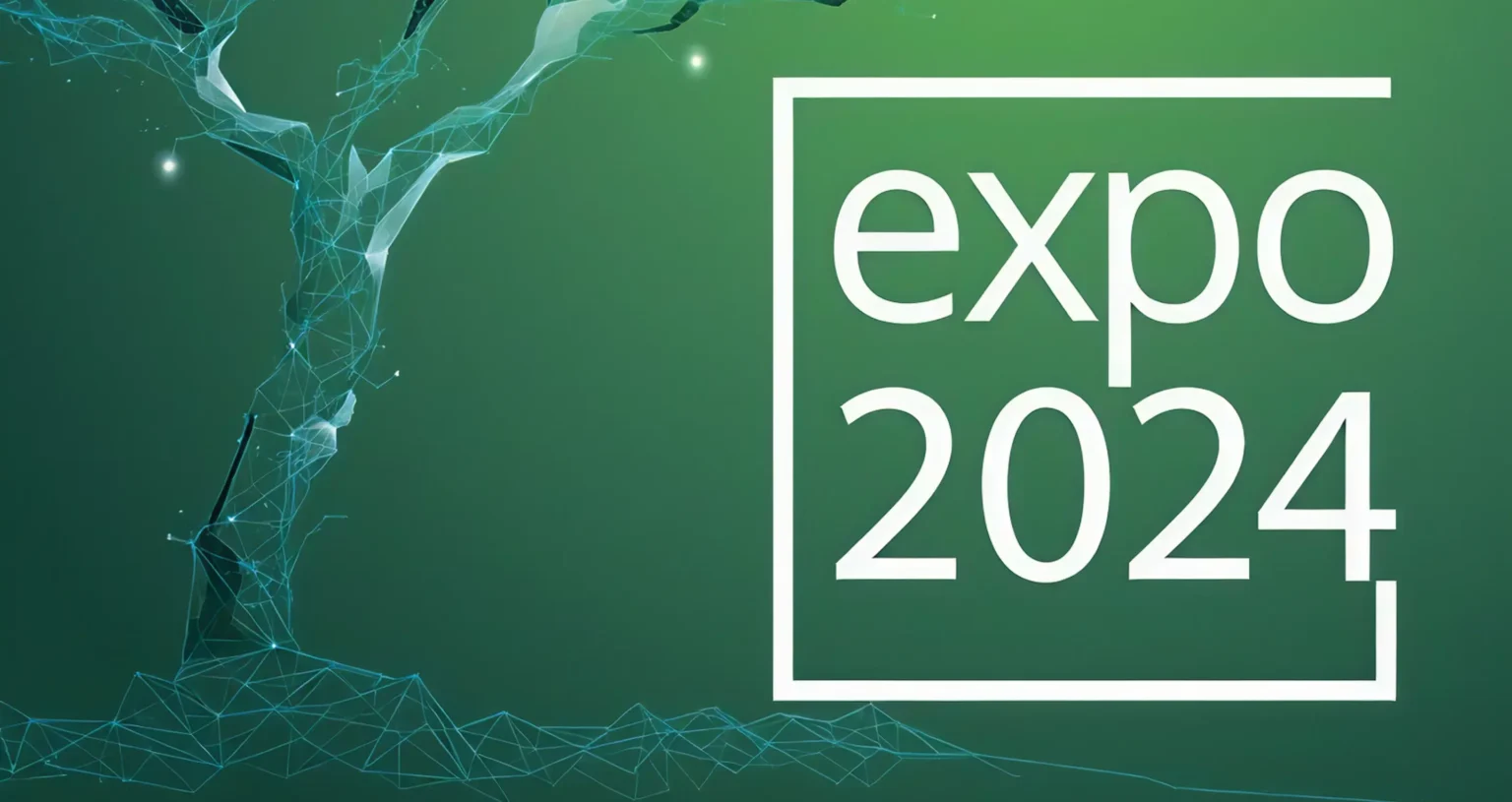 Green graphic banner image with "expo 2024" logo